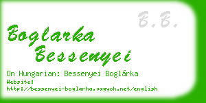 boglarka bessenyei business card