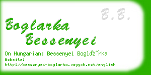 boglarka bessenyei business card